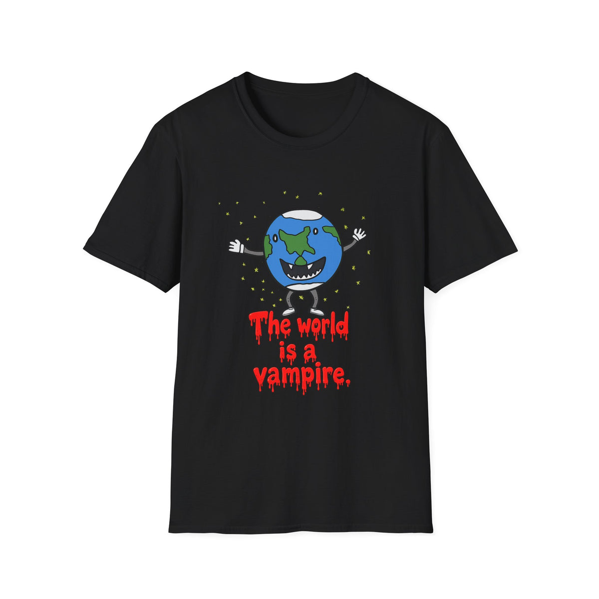 Vampire Earth Graphic T-Shirt — "The world is a vampire" Pumpkins Smashing Tee