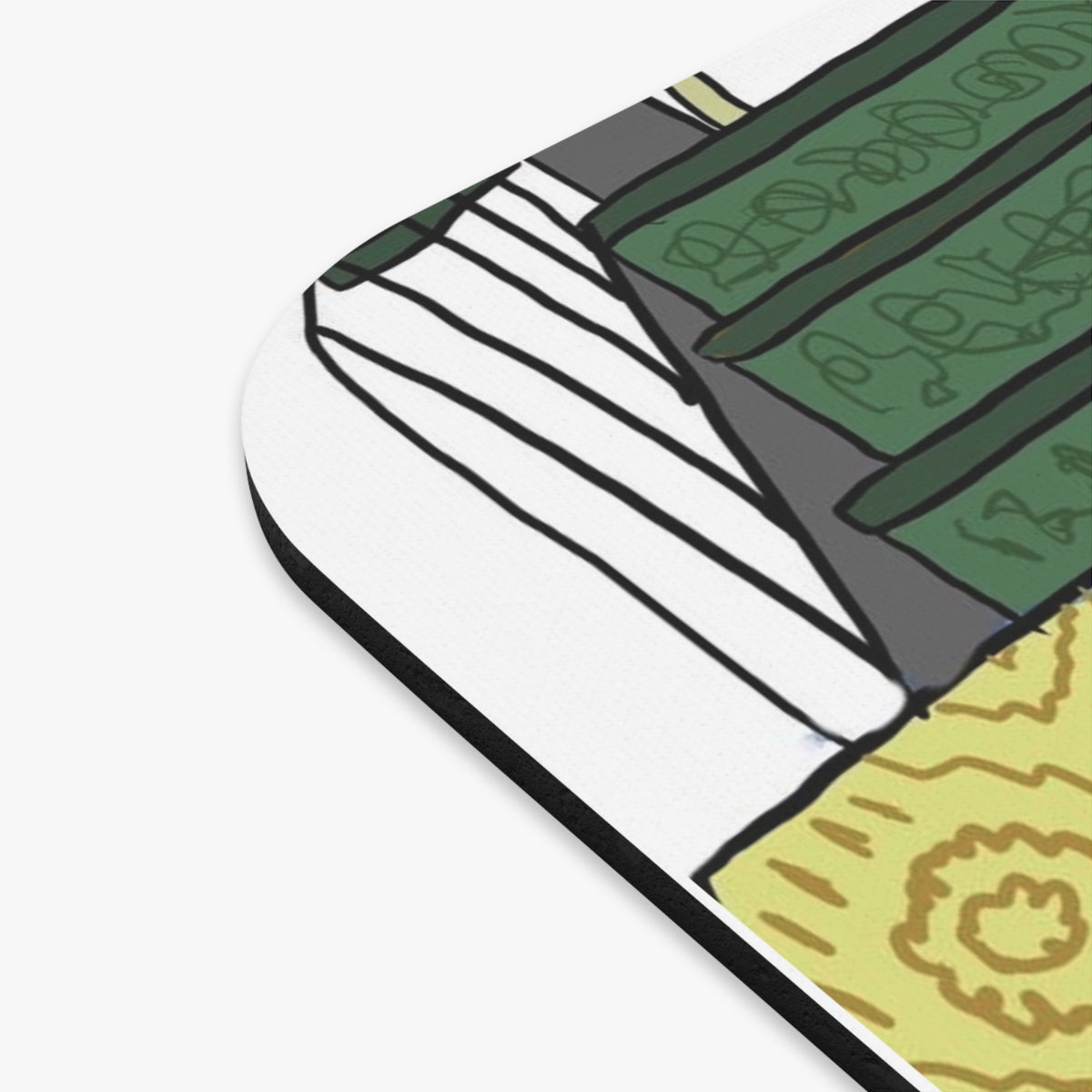 Mousing With Children — Lazy TV Night Illustration Desk Mat