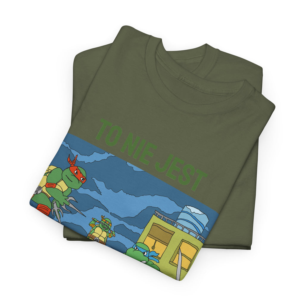 To Nie Jest Żółw Ninja Graphic Tee – John Rysuje Słabo Cartoon Shirt