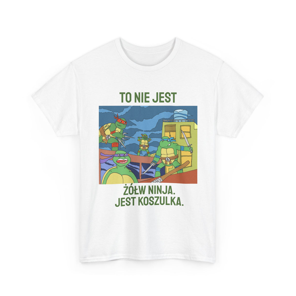 To Nie Jest Żółw Ninja Graphic Tee – John Rysuje Słabo Cartoon Shirt