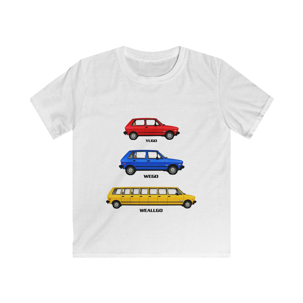 YUGO WEGO WEALLGO Kids Vintage Car Graphic Tee – Yugo Retro Auto Design