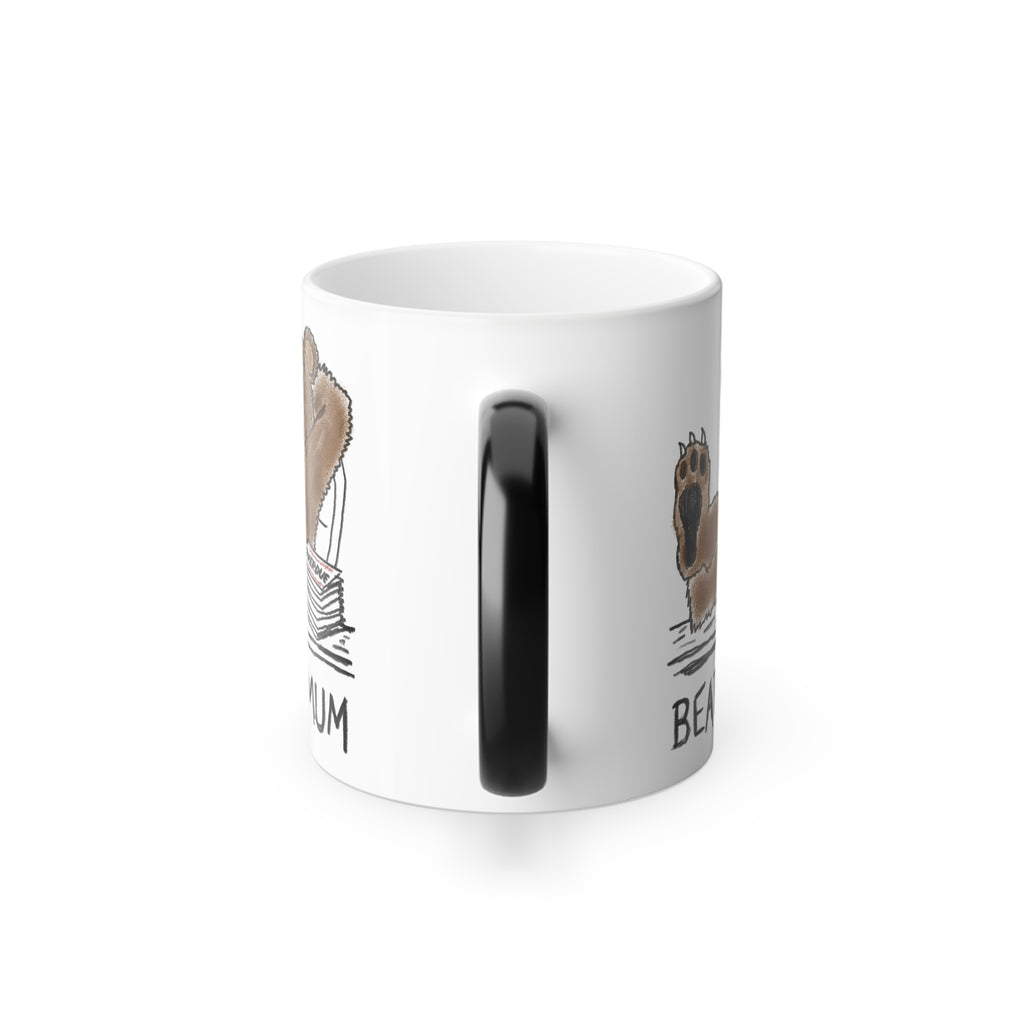 Color Morphing Mug — "Bear Minimum" Funny Bear Coffee Cup, 11 oz