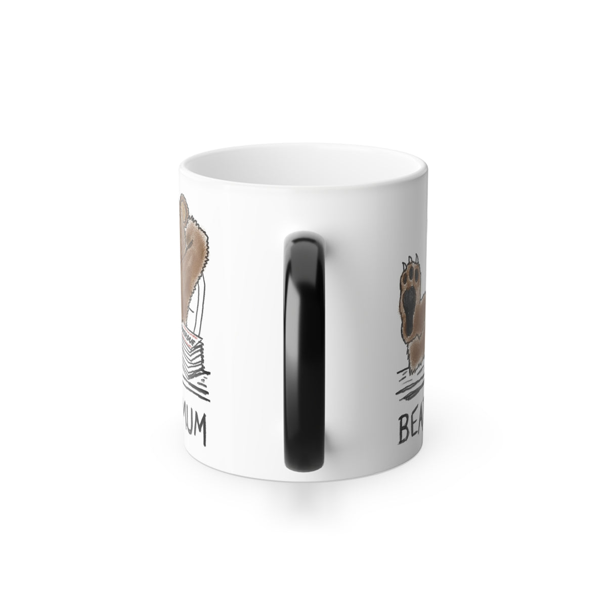 Color Morphing Mug — "Bear Minimum" Funny Bear Coffee Cup, 11 oz