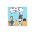 Kiss-Cut Vinyl Decal — 'What Are You Listening to, Robit?' Retro Robot Music Sticker