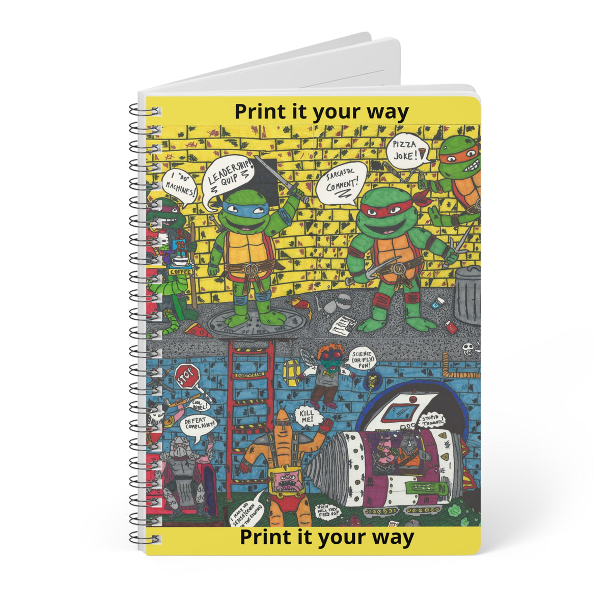 Teen Mutant Ninja Turtles Comic A5 Spiral Notebook — "Print it your way"