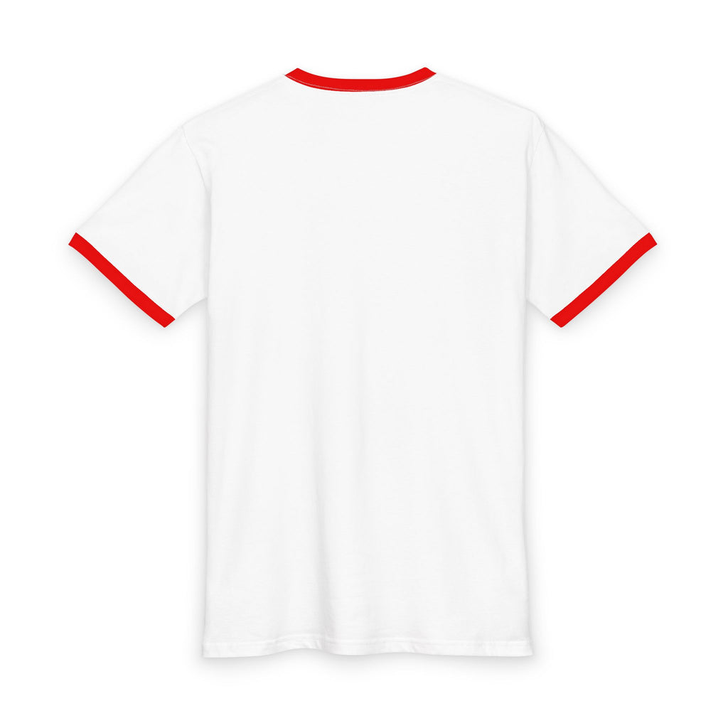 YUGO WEGO WEALLGO Car Evolution Ringer Tee – Red, Blue & Yellow Vintage Vehicles