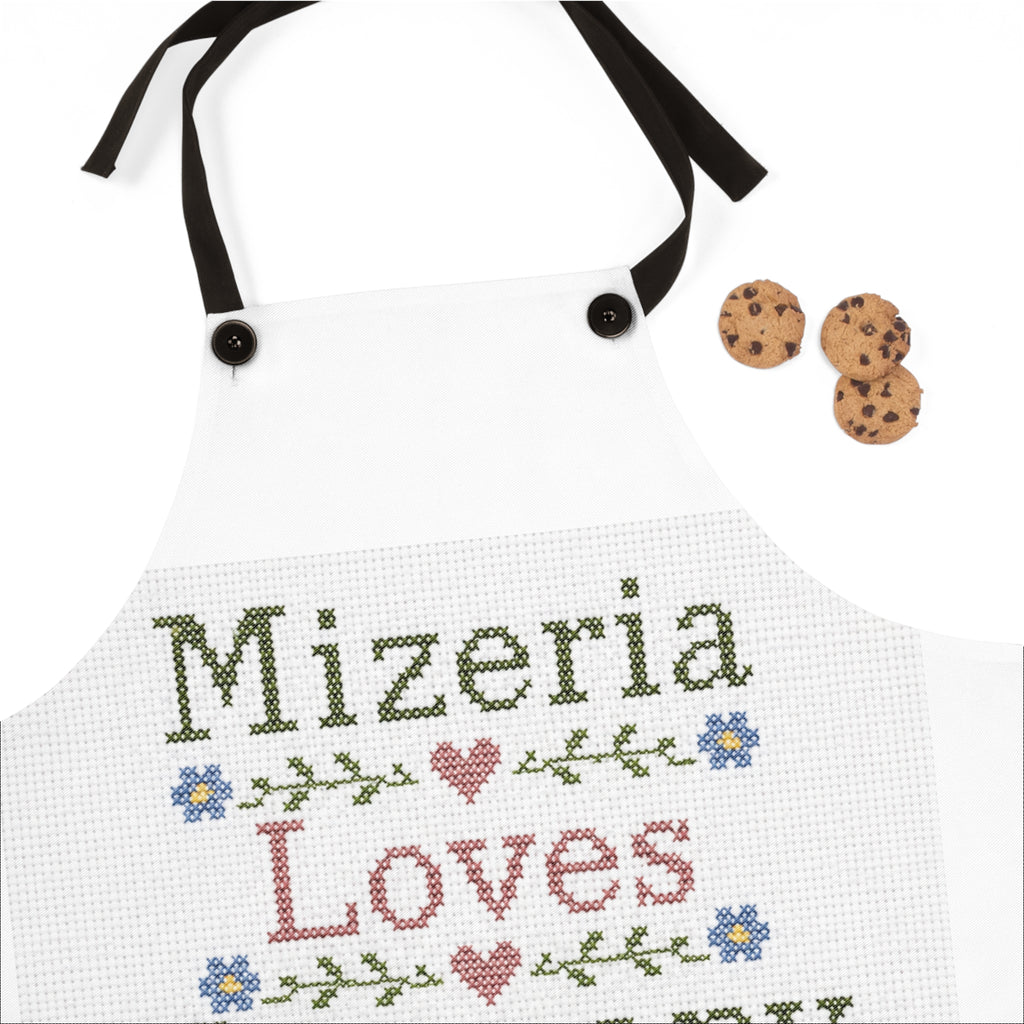 Cross-Stitch 'Mizeria Loves Company' Apron