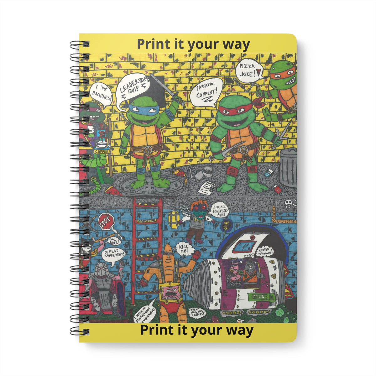 Teen Mutant Ninja Turtles Comic A5 Spiral Notebook — "Print it your way"