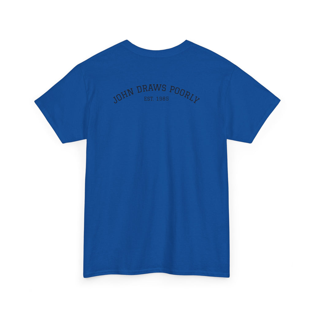 Pigeon Mario "Angel Penguin" City Night T-Shirt — Cute Winged Penguin with Statue of Liberty