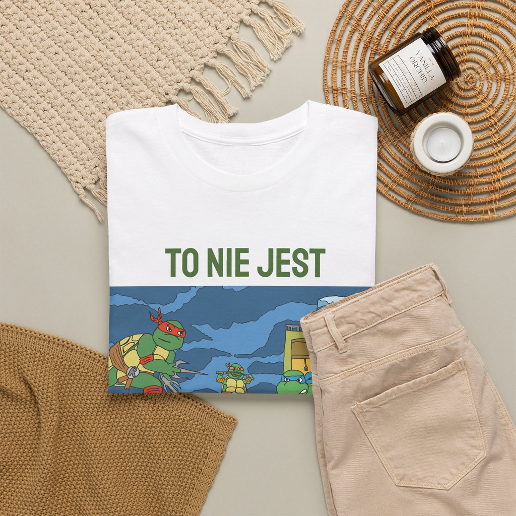 To Nie Jest Żółw Ninja Graphic Tee – John Rysuje Słabo Cartoon Shirt