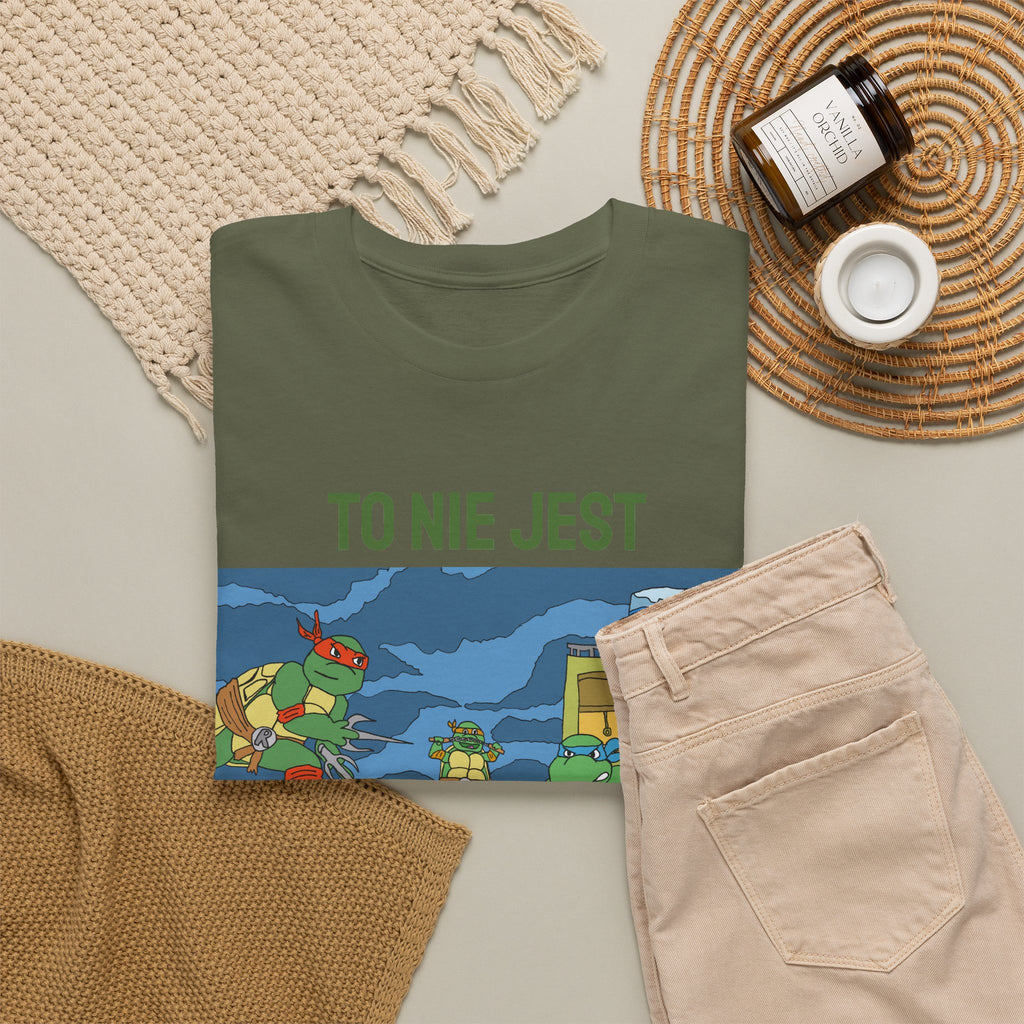 To Nie Jest Żółw Ninja Graphic Tee – John Rysuje Słabo Cartoon Shirt