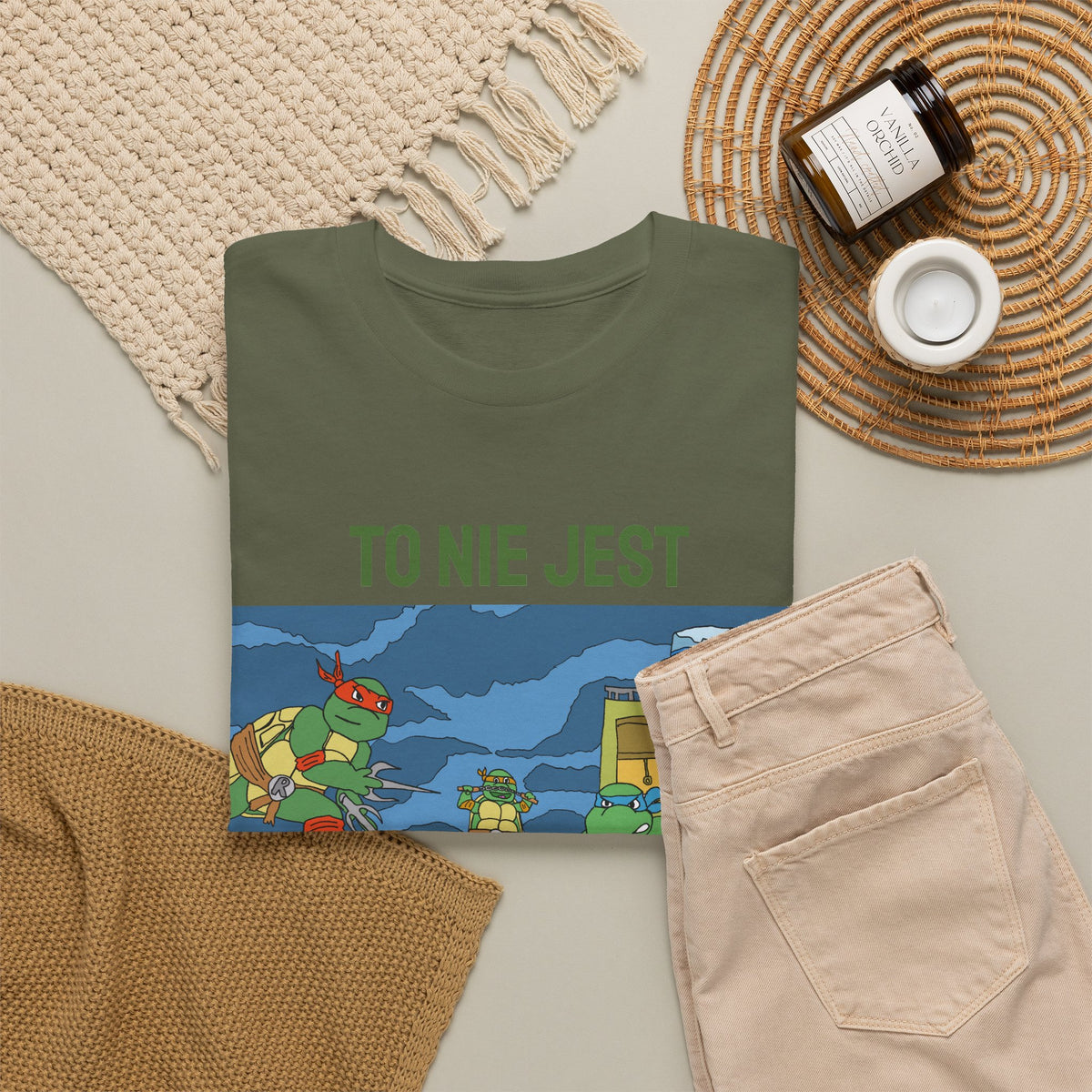 To Nie Jest Żółw Ninja Graphic Tee – John Rysuje Słabo Cartoon Shirt