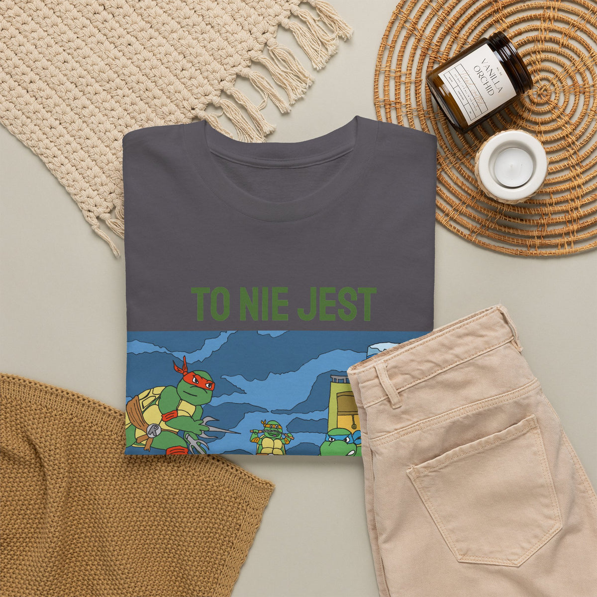 To Nie Jest Żółw Ninja Graphic Tee – John Rysuje Słabo Cartoon Shirt