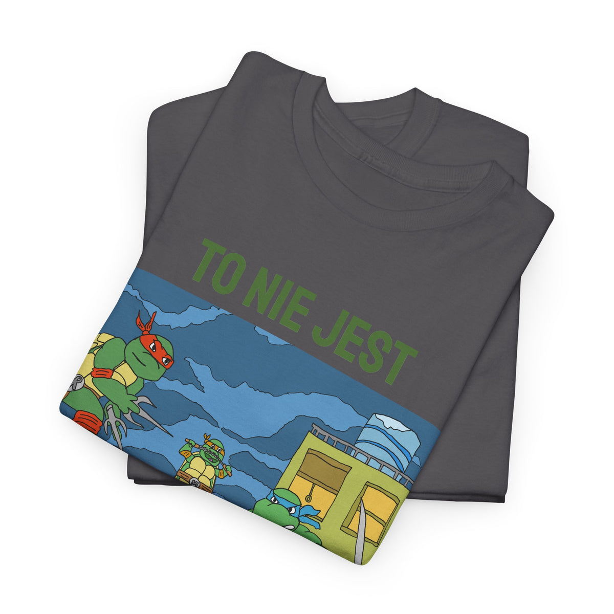 To Nie Jest Żółw Ninja Graphic Tee – John Rysuje Słabo Cartoon Shirt