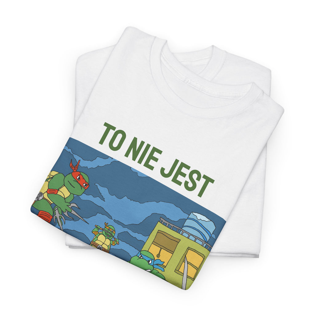 To Nie Jest Żółw Ninja Graphic Tee – John Rysuje Słabo Cartoon Shirt